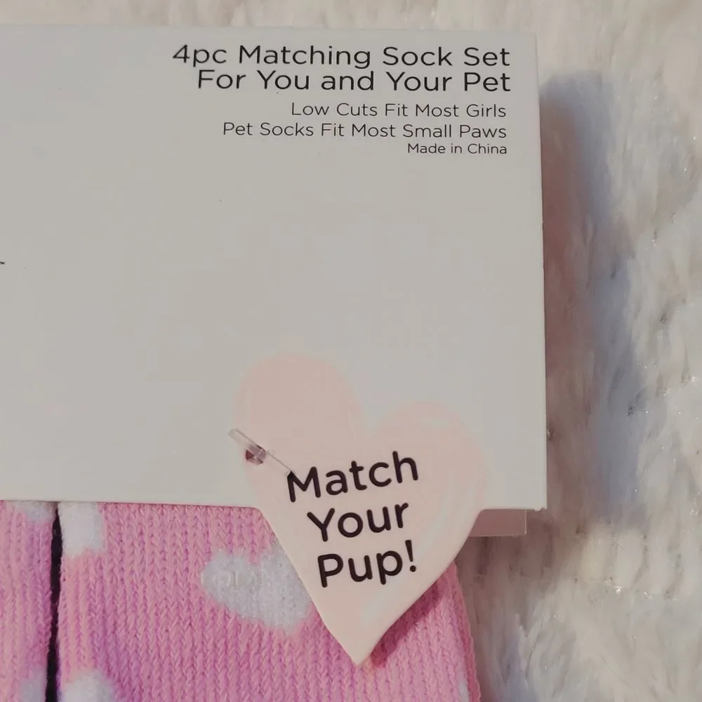 Marilyn Monroe 2 Pair Sock Set for a Girl & Her Pet OSFM Low Cut Puppy Love New